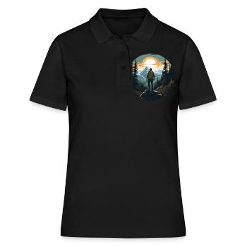 Forest Nature Trekking Adventure - Women's Polo Shirt - black - Front - Ailine (174cm)