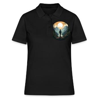 Forest Nature Trekking Adventure - Women's Polo Shirt - black - Front - Ailine (174cm)