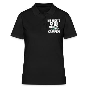 Mir Reichts Ich Geh Campen Wohnmobil Camper Lustig - Frauen Polo Shirt - Schwarz - Vorne - Ailine (174cm)