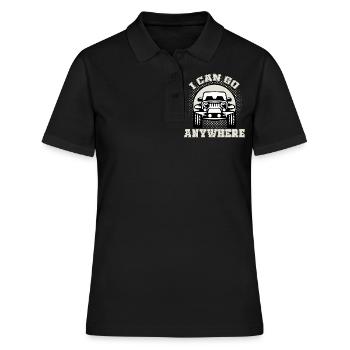 Hubraum Geländewagen - Frauen Polo Shirt - Schwarz - Vorne - Ailine (174cm)