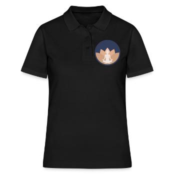 Yoga Yogilates Lotus de méditation sportive - Polo Femme - noir - Devant - Ailine (174cm)