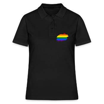 Rainbow Rainbow Flag Flag LGBT Flag - Women's Polo Shirt - black - Front - Ailine (174cm)