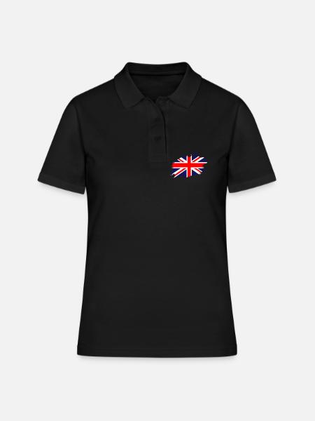 Great Britain British Flag Flag - Women's Polo Shirt - black