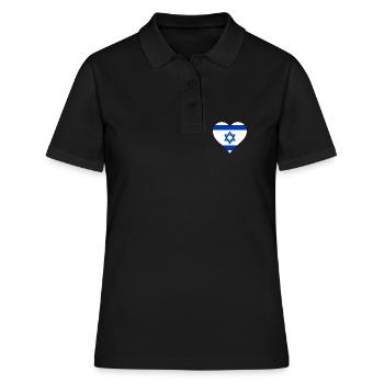 Israel Israeli Flag Flag - Women's Polo Shirt - black - Front - Ailine (174cm)