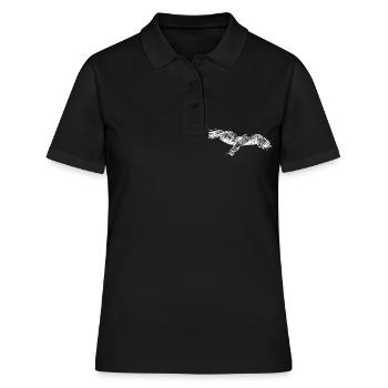 Eleganter fliegender Falke - Frauen Polo Shirt - Schwarz - Vorne - Ailine (174cm)