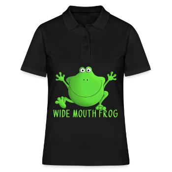 Laughing frog - Women's Polo Shirt - black - Front - Ailine (174cm)