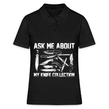 Collectionneur de couteaux Collectionner de couteaux Collectionneur de couteaux Hobby - Polo Femme - noir - Devant - Ailine (174cm)