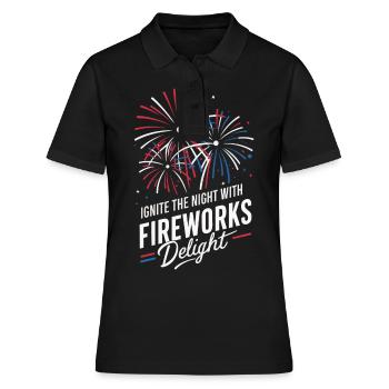 Pyrotechnie Feux d’artifice Pyrotechnie - Polo Femme - noir - Devant - Ailine (174cm)
