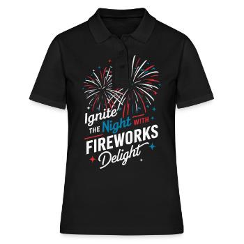 Pyrotechniker Feuerwerk Pyrotechnik - Frauen Polo Shirt - Schwarz - Vorne - Ailine (174cm)