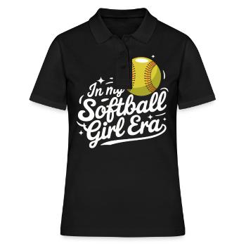 Softball Sports Joueur de softball - Polo Femme - noir - Devant - Ailine (174cm)