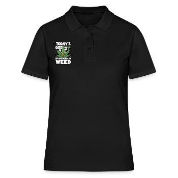 Bonne Humeur Weed - Polo Femme - noir - Devant - Ailine (174cm)