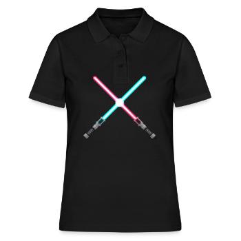 Deux épées laser Épées légères Épée légère - Polo Femme - noir - Devant - Ailine (174cm)
