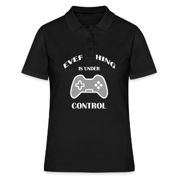Everything is under control funny Gamer Quotes - Women's Polo Shirt - black - Front - Ailine (174cm)