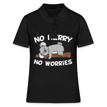 Relax Koala Bear Chill Relax Cadeau - Polo Femme - noir - Devant - Ailine (174cm)