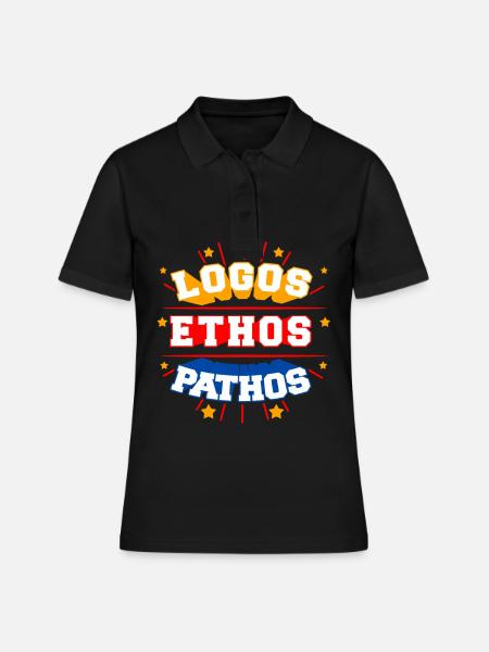 Rhetorical triangle rhetoric philosophy gift - Women's Polo Shirt - black
