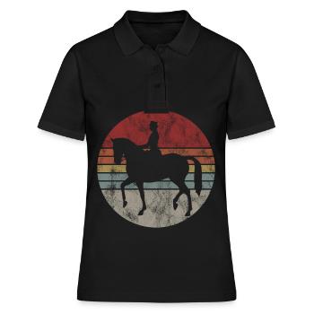 Dressage Cavalier de dressage Cheval d’équitation - Polo Femme - noir - Devant - Ailine (174cm)