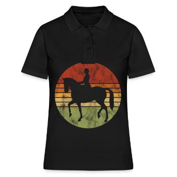 Dressage Cavalier de dressage Cheval d’équitation - Polo Femme - noir - Devant - Ailine (174cm)
