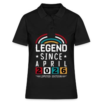 2026 Legend Since Birthday Gift April - Women's Polo Shirt - black - Front - Ailine (174cm)