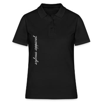 SA Script Logo - Polo Femme - noir - Devant - Ailine (174cm)