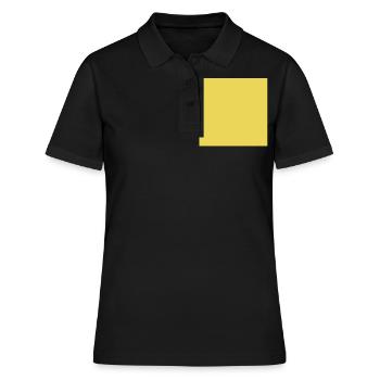 Gelbes Quadrat | für Herren, Damen und Kinder - Frauen Polo Shirt - Schwarz - Vorne - Ailine (174cm)