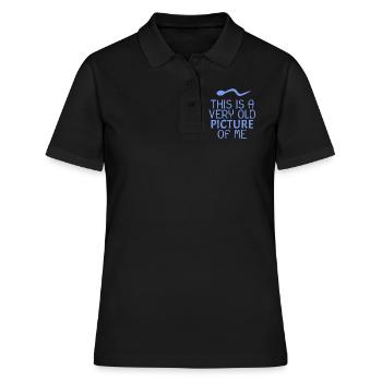 Sperma Spruch lustig - Frauen Polo Shirt - Schwarz - Vorne - Ailine (174cm)