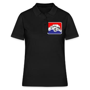 Strandbuggy Urlaub Wüste Buggy | Farben änderbar - Frauen Polo Shirt - Schwarz - Vorne - Ailine (174cm)