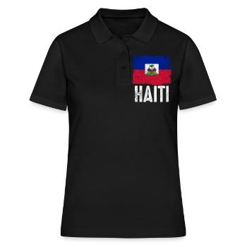 Haïti vacances drapeau Haïti - Polo Femme - noir - Devant - Ailine (174cm)