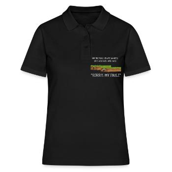 Tremblement de terre Désolé My Fault Géologie Science - Polo Femme - noir - Devant - Ailine (174cm)