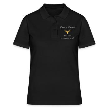 Whisky ou whisky? (Blanc) - Polo Femme - noir - Devant - Ailine (174cm)