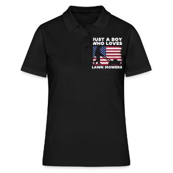 Just a boy who loves lawn mowers - Women's Polo Shirt - black - Front - Ailine (174cm)