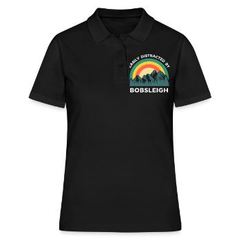 Leicht abgelenkt vom Bob - Frauen Polo Shirt - Schwarz - Vorne - Ailine (174cm)