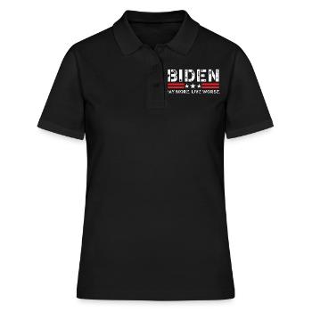 Biden Pay More Live Worse - Women's Polo Shirt - black - Front - Ailine (174cm)