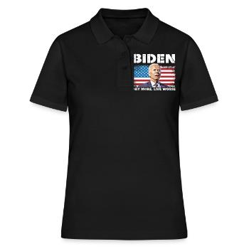 Biden Pay More Live Worse - Women's Polo Shirt - black - Front - Ailine (174cm)