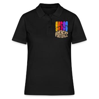 American Football Colour Quarterback - Frauen Polo Shirt - Schwarz - Vorne - Ailine (174cm)