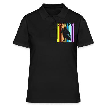 Phantom Spy Ninjas Espion Caché - Polo Femme - noir - Devant - Ailine (174cm)