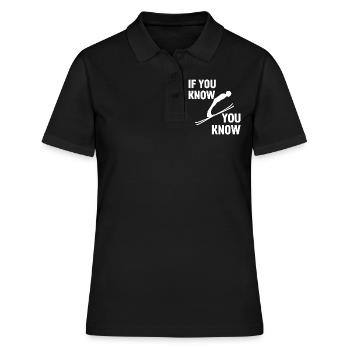 Wenn Sie Wissen, Dass Sie Skifahren Können - Frauen Polo Shirt - Schwarz - Vorne - Ailine (174cm)