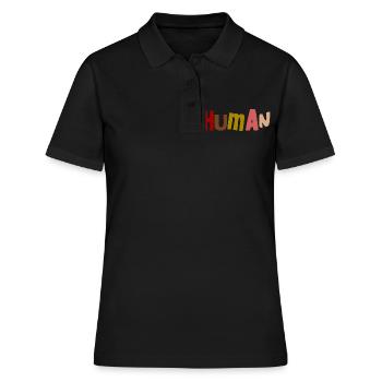 Justice humaine contre le racisme Humain - Polo Femme - noir - Devant - Ailine (174cm)