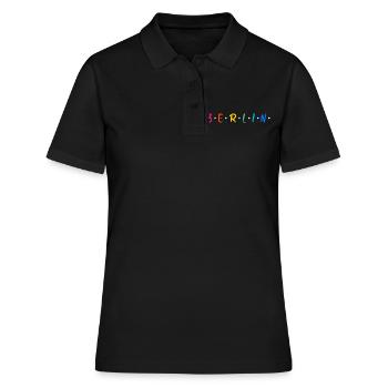 Berlin berlinoise Neukölln cadeau - Polo Femme - noir - Devant - Ailine (174cm)