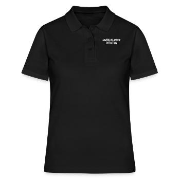 Feuerwehr - Mutig in jeder Situation - Frauen Polo Shirt - Schwarz - Vorne - Ailine (174cm)