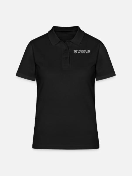 Randonnée - Trouvez votre chemin, randonnez avec un indompté - Polo Femme - noir