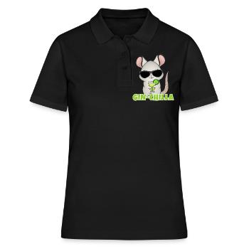 Gin- Chinchilla Gin - Frauen Polo Shirt - Schwarz - Vorne - Ailine (174cm)