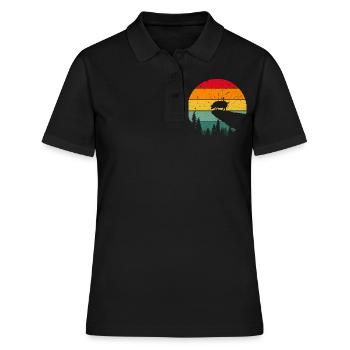 Cochons de porc vintage - Polo Femme - noir - Devant - Ailine (174cm)