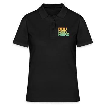 Bruderherz Bester Bruder der Welt Geschenkidee - Frauen Polo Shirt - Schwarz - Vorne - Ailine (174cm)