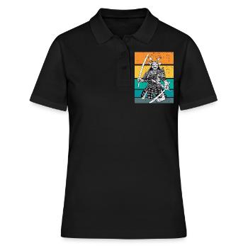 kampfkunst japanischer Samurai beim Ritual - Frauen Polo Shirt - Schwarz - Vorne - Ailine (174cm)