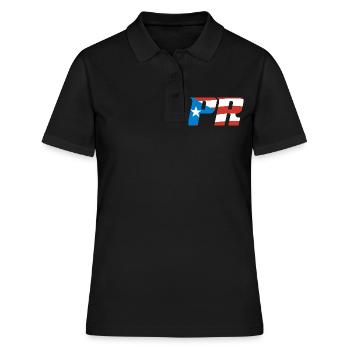 Porto Rico Drapeau Pays Nationalité Pr Boricua - Polo Femme - noir - Devant - Ailine (174cm)