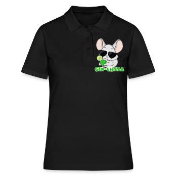 Gin- Chinchilla Gin - Frauen Polo Shirt - Schwarz - Vorne - Ailine (174cm)
