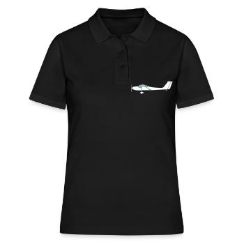 Grob109 Motorsegler TMG Segelflieger Segelflugzeug - Frauen Polo Shirt - Schwarz - Vorne - Ailine (174cm)