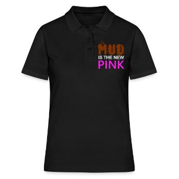 MUD est le nouveau cochon ROSE - Confiant - Sale - Polo Femme - noir - Devant - Ailine (174cm)