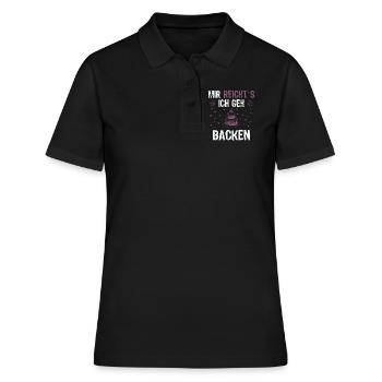 Backen Torte Cupcake - Frauen Polo Shirt - Schwarz - Vorne - Ailine (174cm)