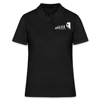 Climbing wall climbing climber funny - Women's Polo Shirt - black - Front - Ailine (174cm)